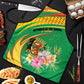 Congo Republic Day Apron Coat Of Arms With Tropical Flower