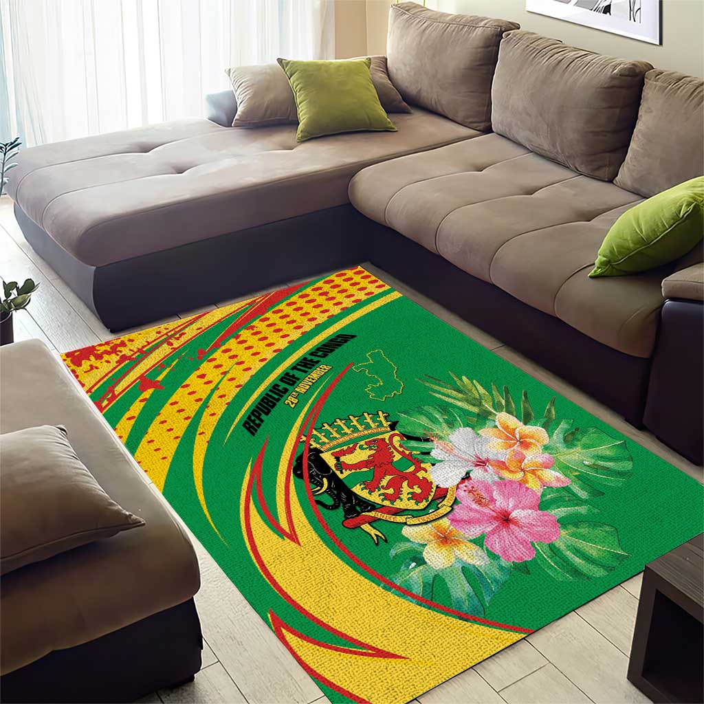 République du Congo Area Rug Happy Republic Day - Grunge Style - African Pride