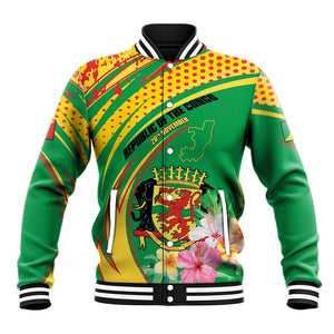 Personalized République du Congo Baseball Jacket Happy Republic Day - Grunge Style - African Pride