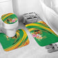 Congo Republic Day Bathroom Set Coat Of Arms With Tropical Flower