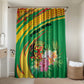 Congo Republic Day Bathroom Set Coat Of Arms With Tropical Flower