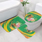 Congo Republic Day Bathroom Set Coat Of Arms With Tropical Flower