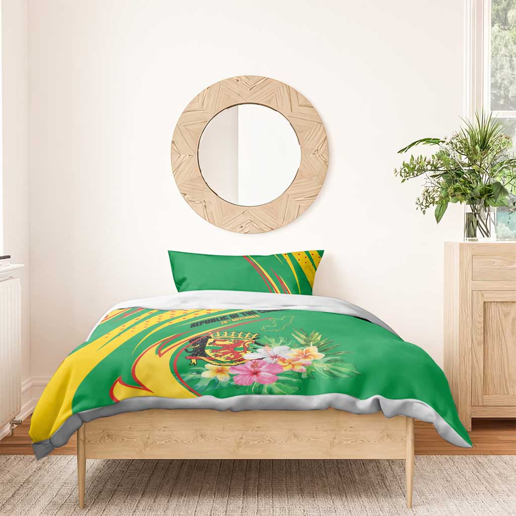 République du Congo Bedding Set Happy Republic Day - Grunge Style - African Pride