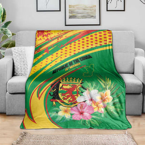 République du Congo Blanket Happy Republic Day - Grunge Style - African Pride