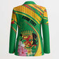 Personalized Congo Republic Day Blazer Coat Of Arms With Tropical Flower