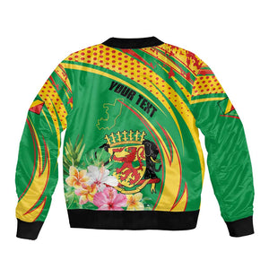 Personalized République du Congo Bomber Jacket Happy Republic Day - Grunge Style - African Pride