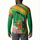 Personalized Congo Republic Day Button Sweatshirt Coat Of Arms With Tropical Flower