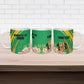 Personalized Congo Republic Day Ceramic Mug Coat Of Arms With Tropical Flower