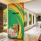 Personalized Congo Republic Day Door Cover Coat Of Arms With Tropical Flower