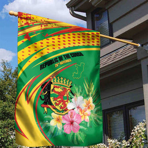 République du Congo Garden Flag Happy Republic Day - Grunge Style - African Pride