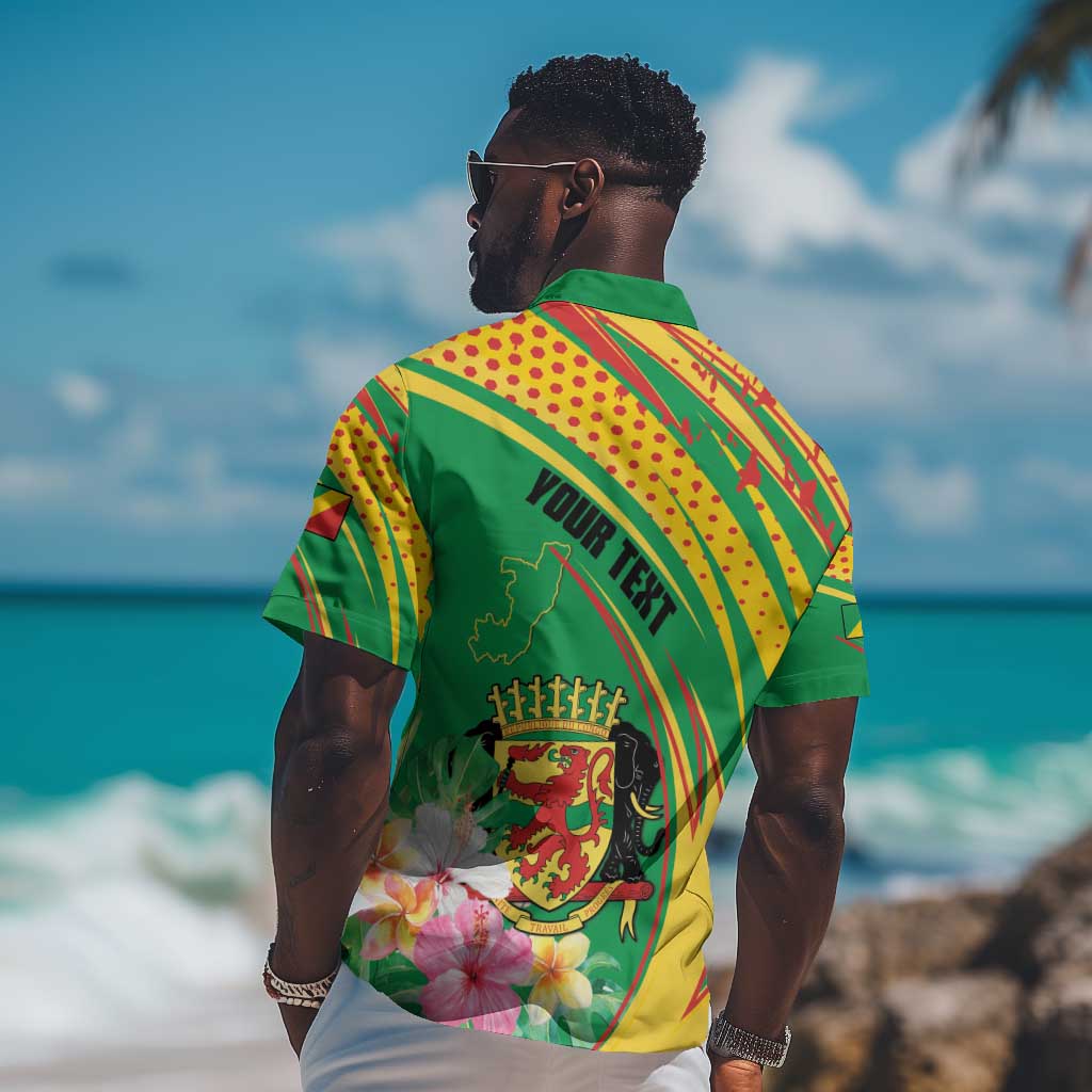 Personalized République du Congo Hawaiian Shirt Happy Republic Day - Grunge Style - African Pride