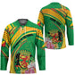 Personalized Congo Republic Day Hockey Jersey Coat Of Arms With Tropical Flower