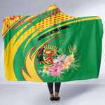 République du Congo Hooded Blanket Happy Republic Day - Grunge Style - African Pride