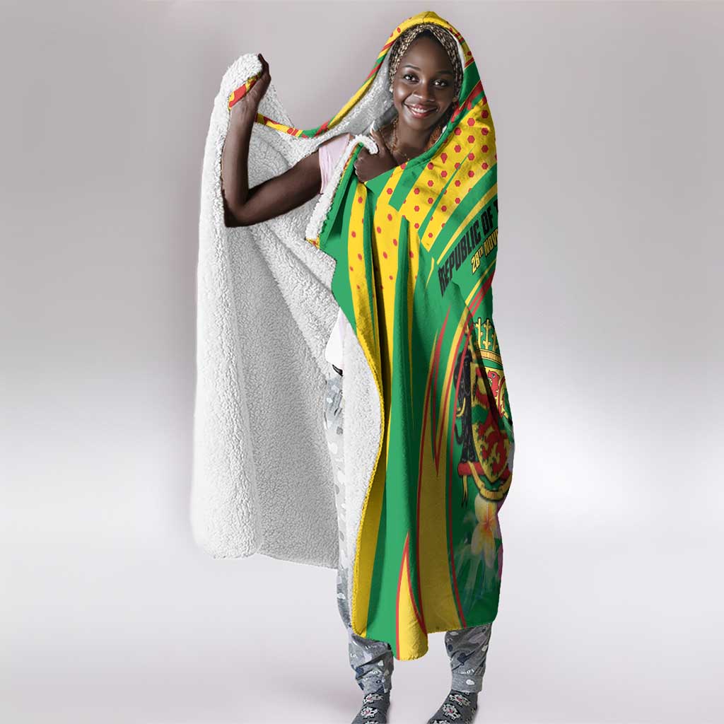 République du Congo Hooded Blanket Happy Republic Day - Grunge Style - African Pride