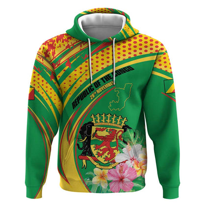 Personalized République du Congo Hoodie Happy Republic Day - Grunge Style - African Pride