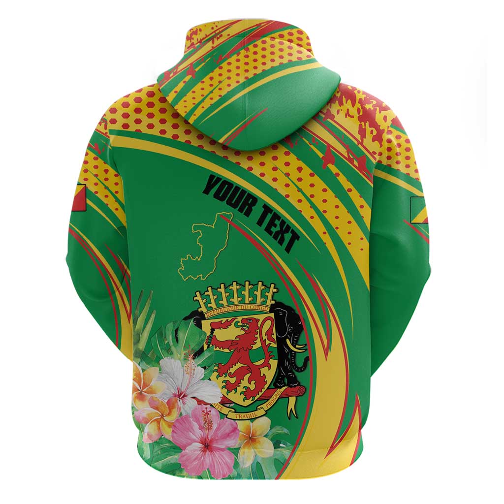 Personalized République du Congo Hoodie Happy Republic Day - Grunge Style - African Pride