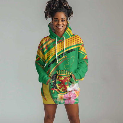 Personalized République du Congo Hoodie Dress Happy Republic Day - Grunge Style - African Pride