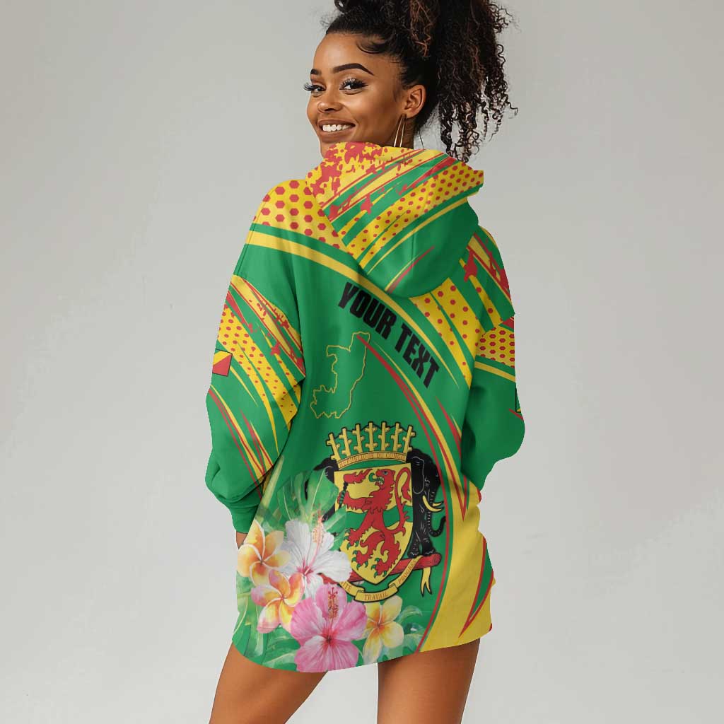 Personalized République du Congo Hoodie Dress Happy Republic Day - Grunge Style - African Pride