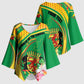 Personalized Congo Republic Day Kimono Sleeve Blouse Coat Of Arms With Tropical Flower
