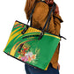 République du Congo Leather Tote Bag Happy Republic Day - Grunge Style - African Pride
