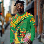 Personalized République du Congo Long Sleeve Shirt Happy Republic Day - Grunge Style - African Pride