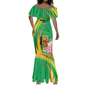 Personalized République du Congo Mermaid Dress Happy Republic Day - Grunge Style - African Pride