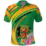Personalized République du Congo Polo Shirt Happy Republic Day - Grunge Style - African Pride