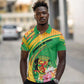 Personalized République du Congo Polo Shirt Happy Republic Day - Grunge Style - African Pride