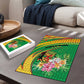 Congo Republic Day Puzzle Coat Of Arms With Tropical Flower