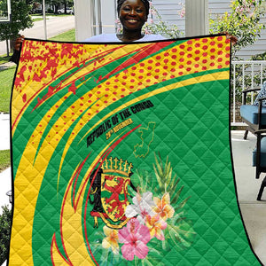 République du Congo Quilt Happy Republic Day - Grunge Style - African Pride