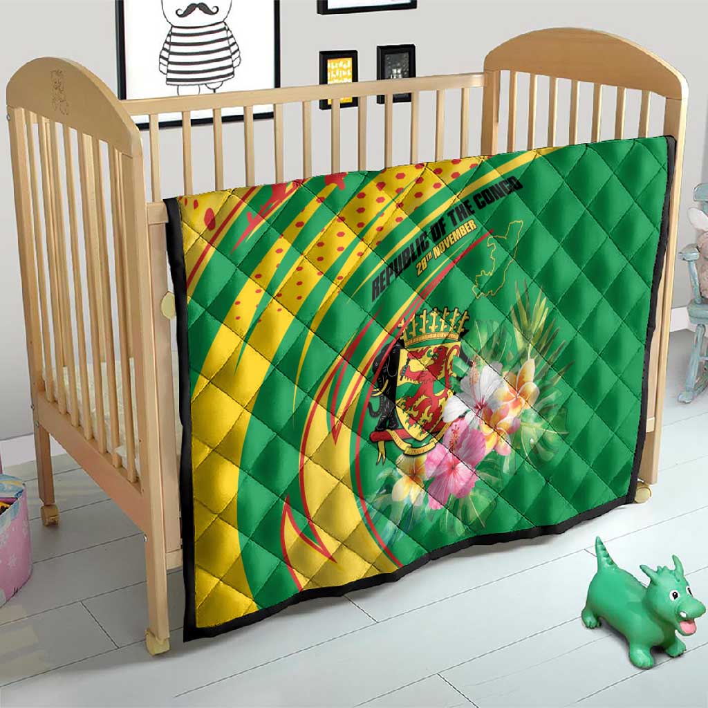 République du Congo Quilt Happy Republic Day - Grunge Style - African Pride