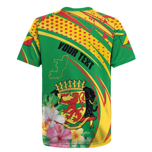 Personalized République du Congo Rugby Jersey Happy Republic Day - Grunge Style - African Pride