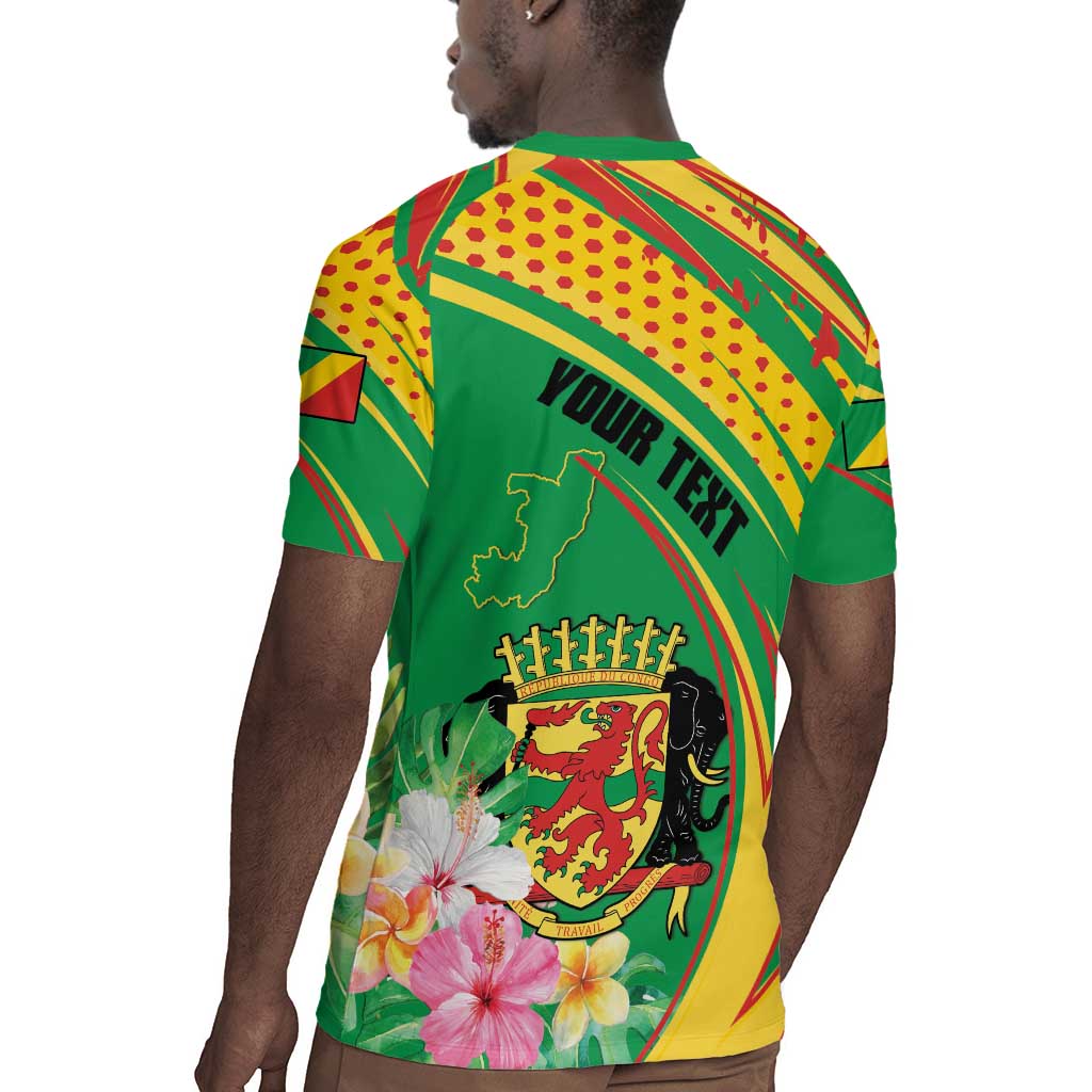 Personalized République du Congo Rugby Jersey Happy Republic Day - Grunge Style - African Pride