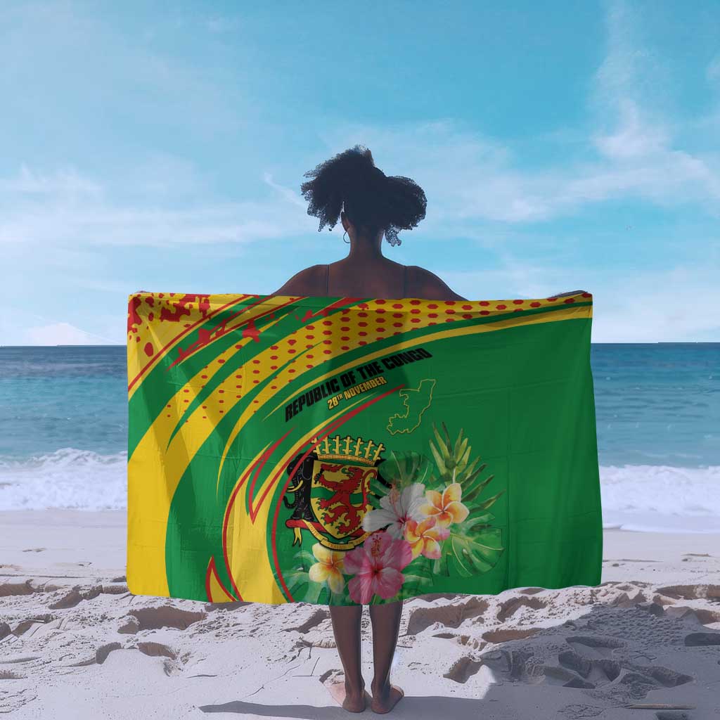 République du Congo Sarong Happy Republic Day - Grunge Style - African Pride