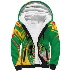 Personalized République du Congo Sherpa Hoodie Happy Republic Day - Grunge Style - African Pride