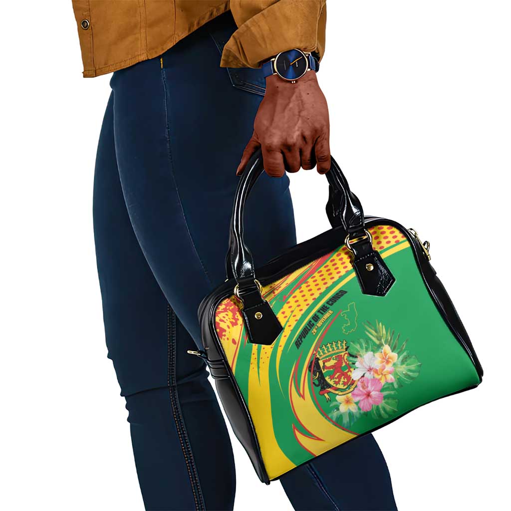 République du Congo Shoulder Handbag Happy Republic Day - Grunge Style - African Pride