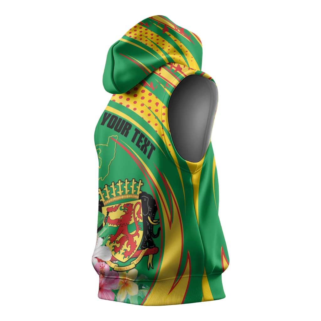 Personalized République du Congo Sleeveless Hoodie Happy Republic Day - Grunge Style - African Pride