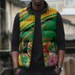 Personalized Congo Republic Day Sleeveless Puffer Jacket Coat Of Arms With Tropical Flower