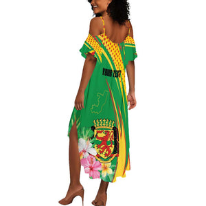 Personalized République du Congo Summer Maxi Dress Happy Republic Day - Grunge Style - African Pride