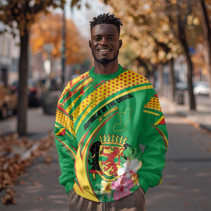 Personalized République du Congo Sweatshirt Happy Republic Day - Grunge Style - African Pride