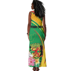 Personalized République du Congo Tank Maxi Dress Happy Republic Day - Grunge Style - African Pride
