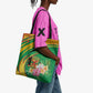 Congo Republic Day Tote Bag Coat Of Arms With Tropical Flower