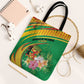 Congo Republic Day Tote Bag Coat Of Arms With Tropical Flower