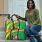 Congo Republic Day Travel Bag Coat Of Arms With Tropical Flower