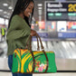 Congo Republic Day Travel Bag Coat Of Arms With Tropical Flower