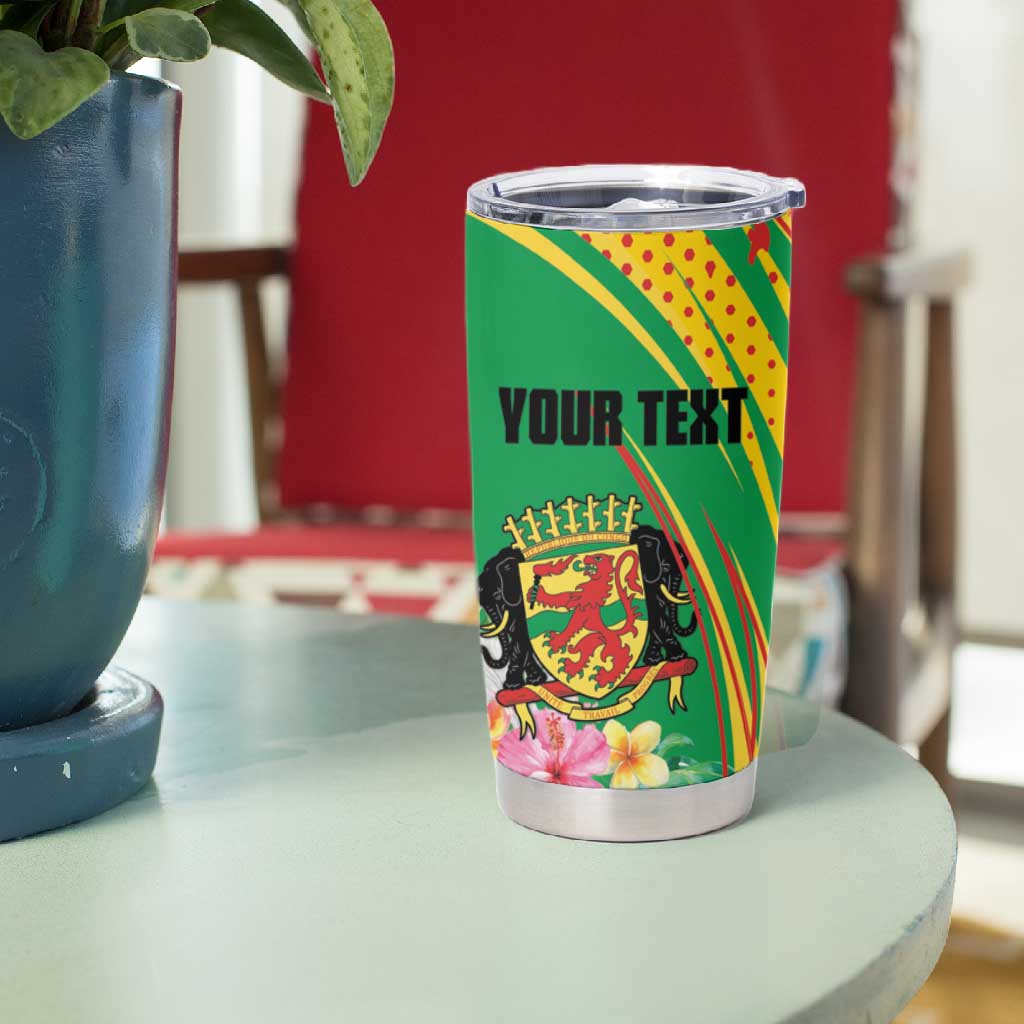 Personalized République du Congo Tumbler Cup Happy Republic Day - Grunge Style - African Pride