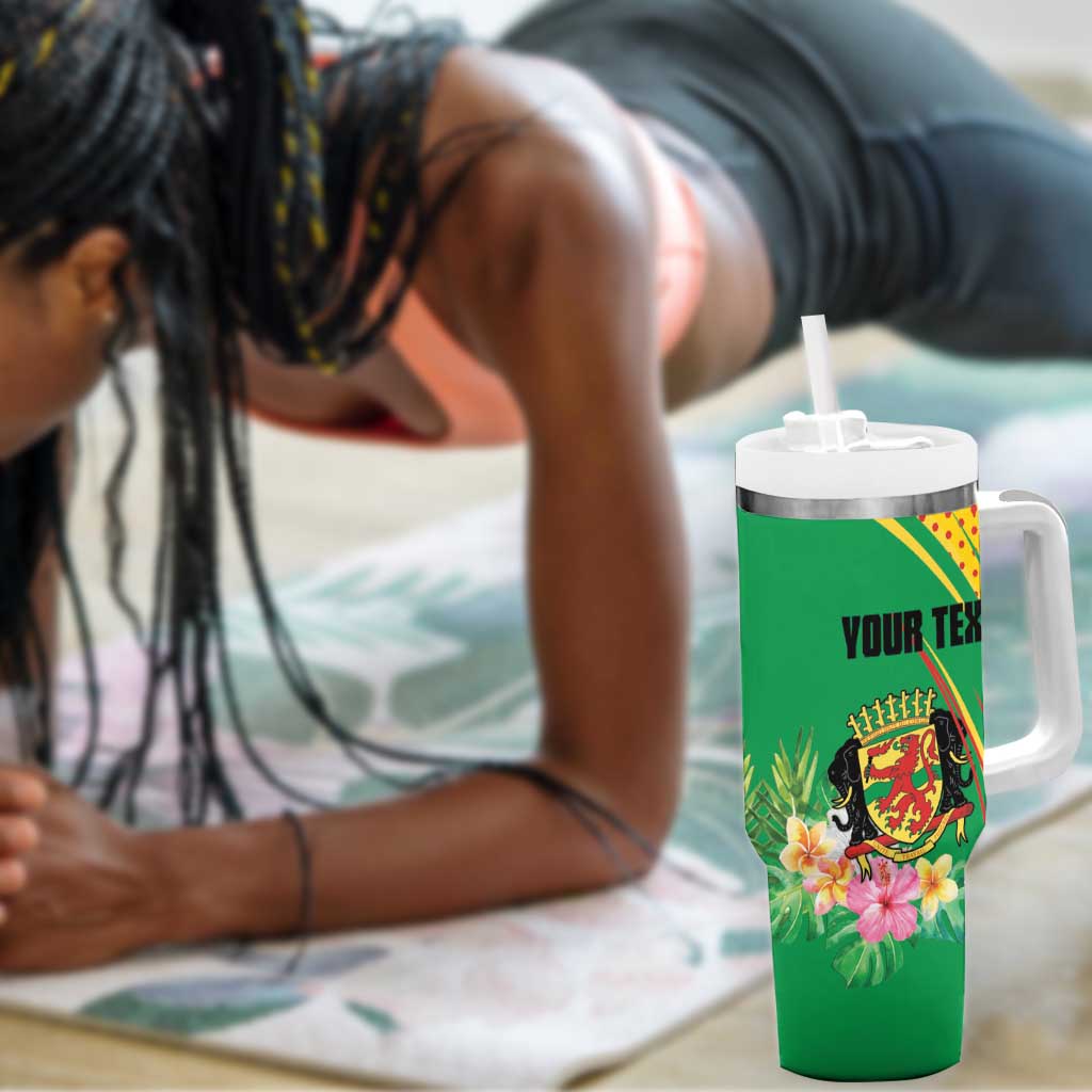Personalized République du Congo Tumbler With Handle Happy Republic Day - Grunge Style - African Pride