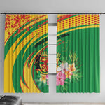 République du Congo Window Curtain Happy Republic Day - Grunge Style - African Pride
