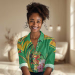Personalized République du Congo Women Casual Shirt Happy Republic Day - Grunge Style - African Pride