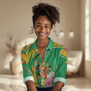 Personalized République du Congo Women Casual Shirt Happy Republic Day - Grunge Style - African Pride